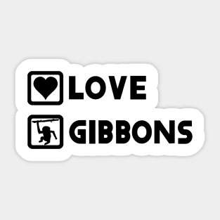 Gibbon love design environmental protection monkey Sticker